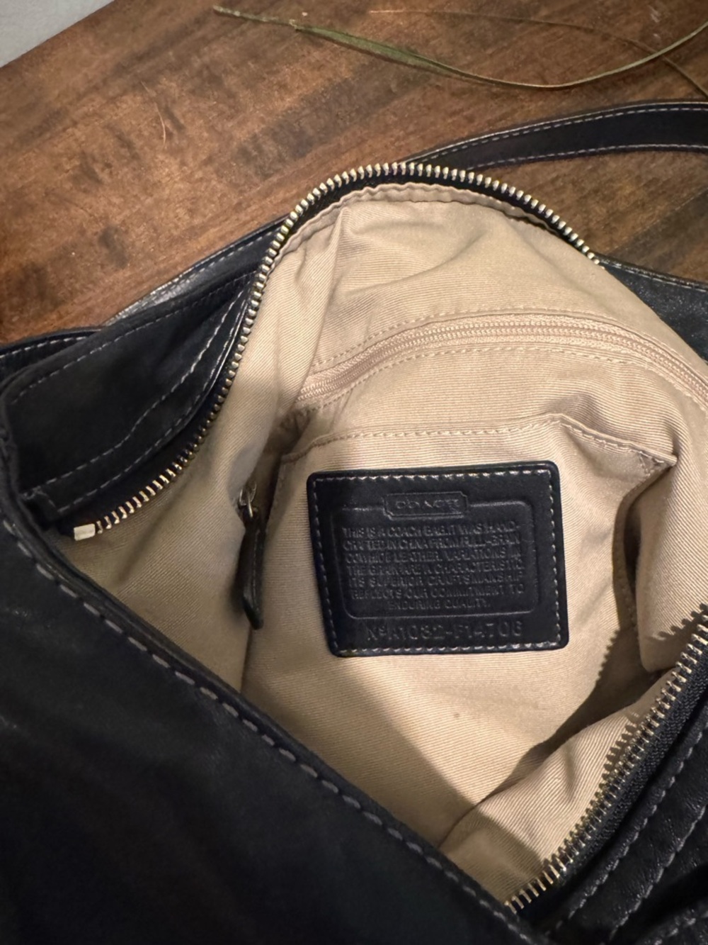 Coach Black Leather Zoe Hobo Shoulder Bag - Picture 4 of 7